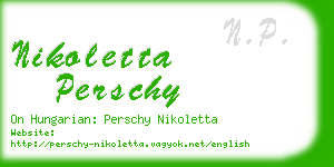 nikoletta perschy business card